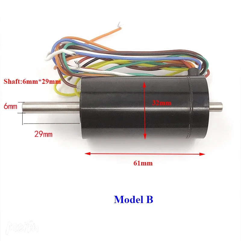 Бесщеточный двигатель без сердечника 32 мм 24 В постоянного тока 13000 об/мин