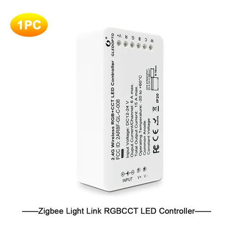 Умный контроллер GLEDOPTO ZigBee, функция управления RGB + CCT, работает с приложением Echo Plus SmartThing Tuya Smart Life