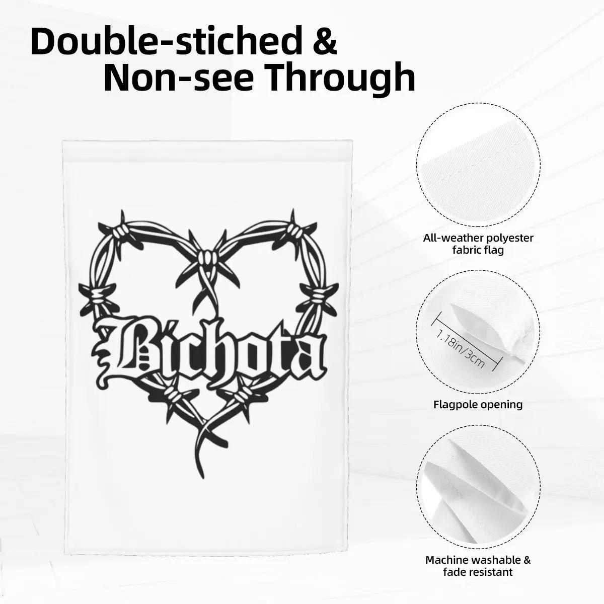 Пользовательский Karol G Bichota в форме сердца Садовый флаг 12x18 дюймов двусторонний с