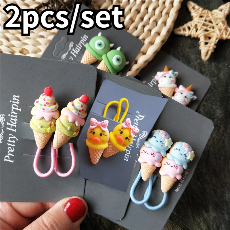 

2 шт., Детские эластичные ленты для волос, в стиле принцессы