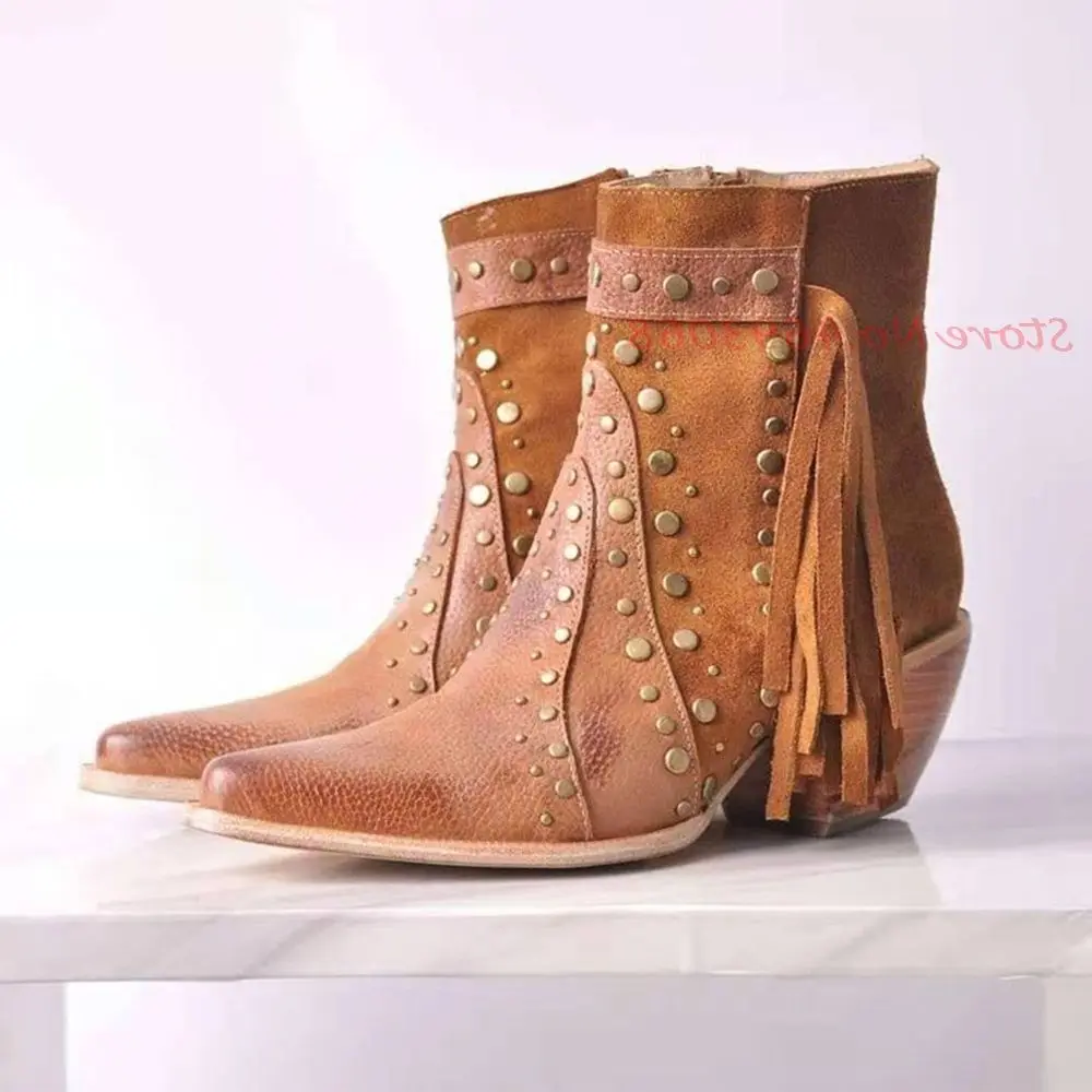 

Женские ботильоны челси с бахромой в британском стиле на среднем массивном каблуке, брендовые замшевые кожаные ботинки, женская классическ...