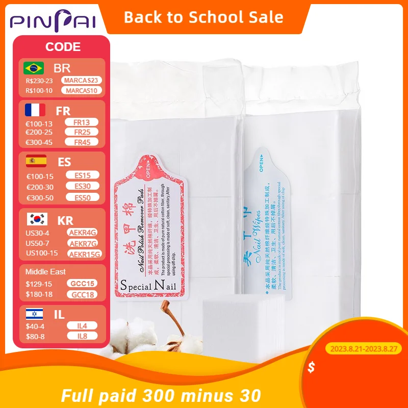 2 Styles Gel Nail Polish Acrylic Remover Wipes Cotton Nail Cleaner Towel Set Lint-Free Wipes Nail Art Cleaning Manicure Tool