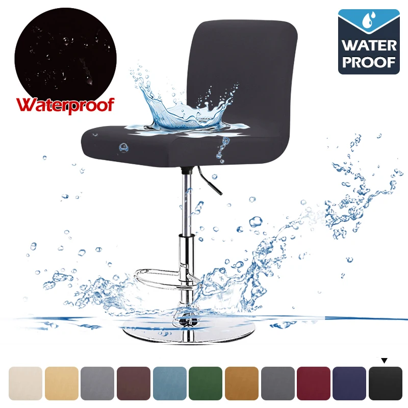 Waterproof Fabric Bar Chair Cover Stretch Short Back Chair Covers Washable Cheap Spandex Covers Chair For Home Hotel Banquet