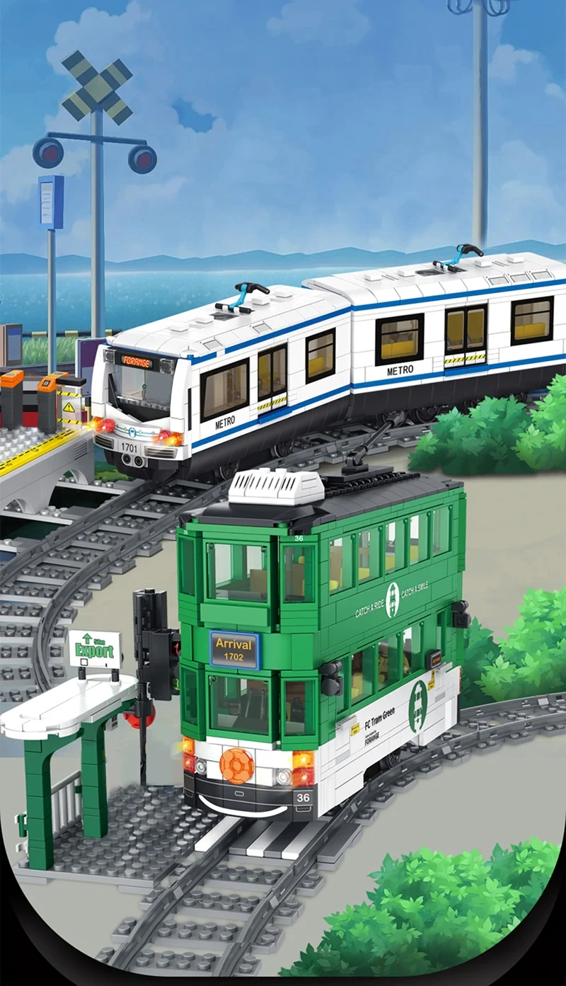 Конструктор железнодорожный и поезд