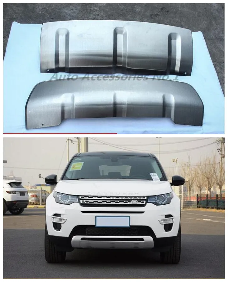 

Stainless Steel Car Front Rear Bumper Protector Guard Plate Fits For Land Rover Discovery Sport 2015 2016 2017 2018 2019
