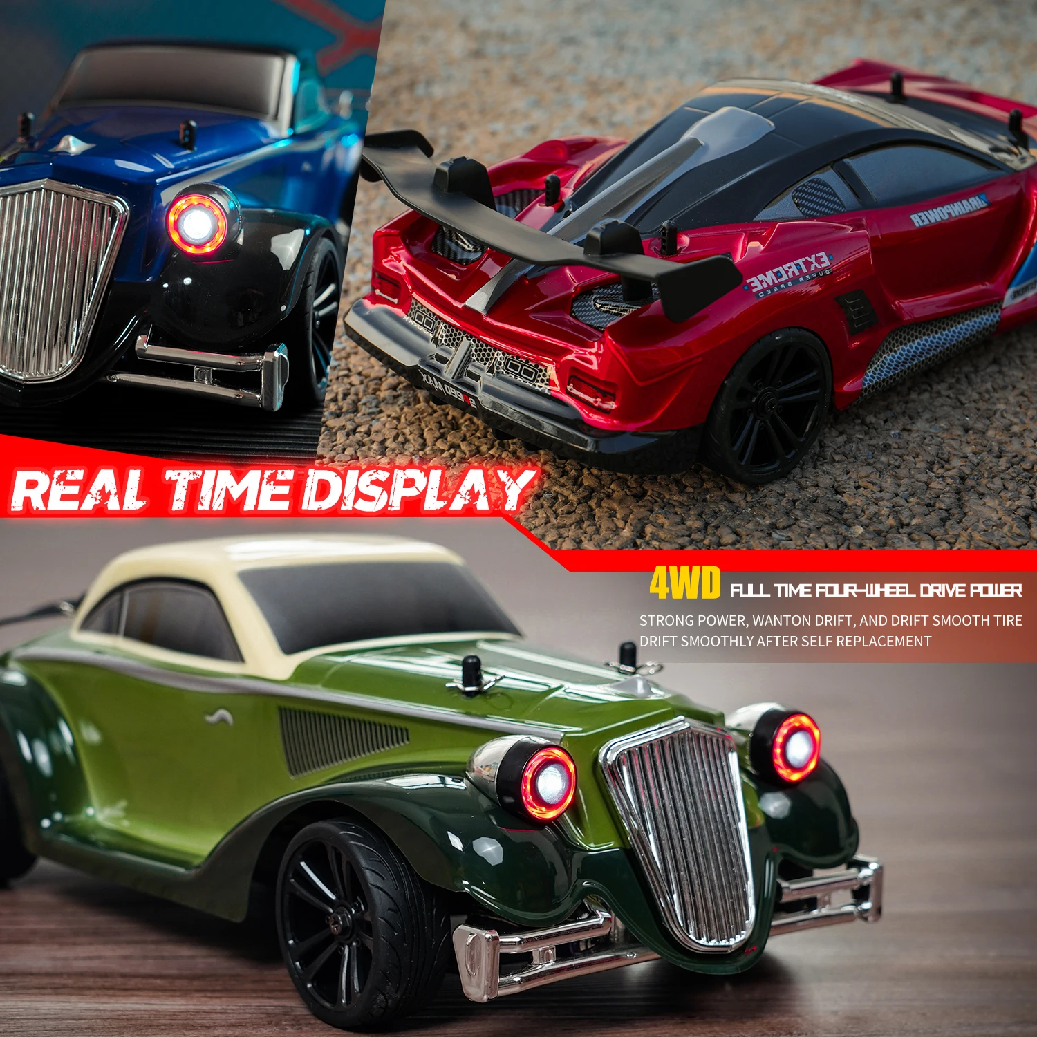 4WD 1:16 RC Drift Car с дистанционным управлением Классическая модель автомобиля в стиле