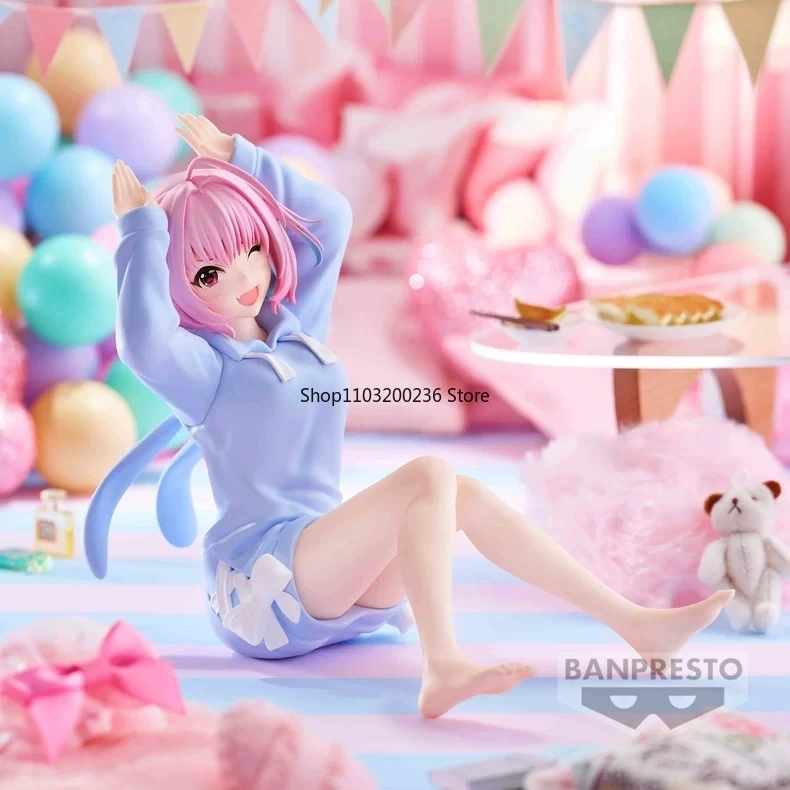 BANDAI Original THE IDOLM@STER Золушка Девушка Yumemi Riamu Relax Time Фигурка Готовая модель продукта
