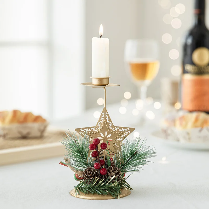Indoor Xmas Decor Light Candle Jar For Centerpieces & Party Decoration Candlestick Shopwindow Shop