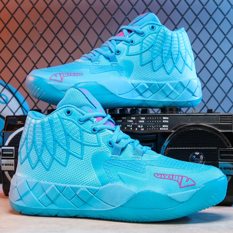 QQ-102 High-top Mens Basketball Sneakers Non-slip Training Sports Shoes kids Wearable ForMotion Basketball Shoes for Womens 2023