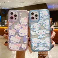 hello kitty cartoon transparent phone case for apple 12pro13xs phone case iphone1178plus