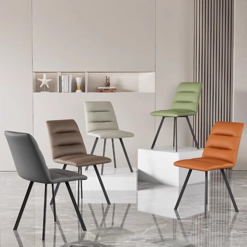 Роскошный обеденный стул минималистичный современный на спине мягкая сумка