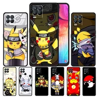 pikachu cool anime baby for oppo gt master find x5 x3 realme 9 8 6 c3 c21y pro lite a53s a5 a9 2020 black phone case cover capa