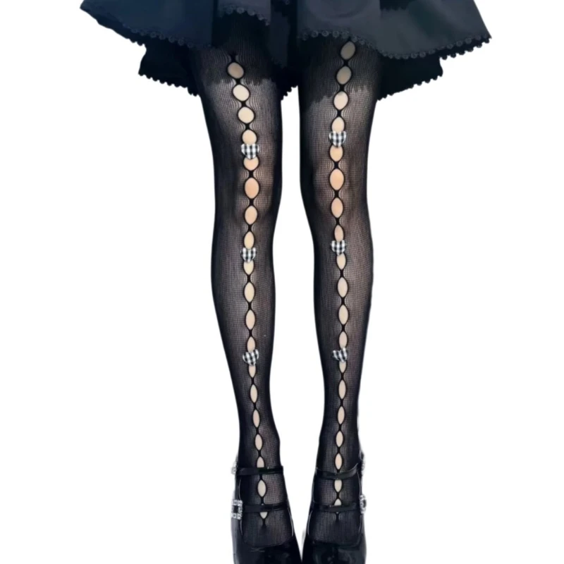 Женские колготки в сеточку JK Girl эстетические ажурные японские милые с 3D
