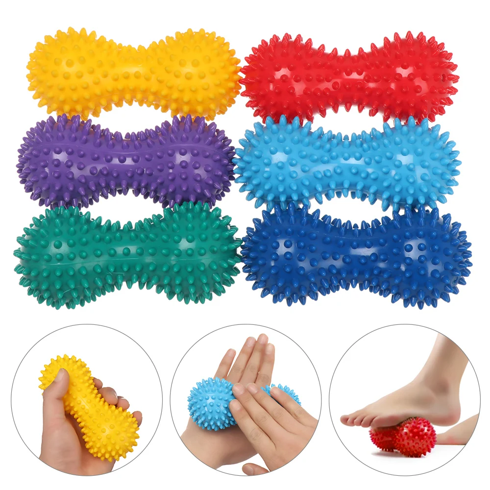 

Peanut Shape Foot Massage Ball Yoga Fitness Training Supplies with Thorns Roller Ball Therapy Relax Exercise Equipment 2023