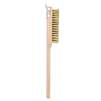 pizza stone brush pizza brush with stainless steel bristles and palm wood handle barbecue bbq grill clean tools for kitchen
