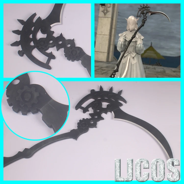 

Hot Game Final Fantasy XIV FF14 Dark Ada Death Scythe Weapon Cosplay Props Weapons Halloween Carnival Party