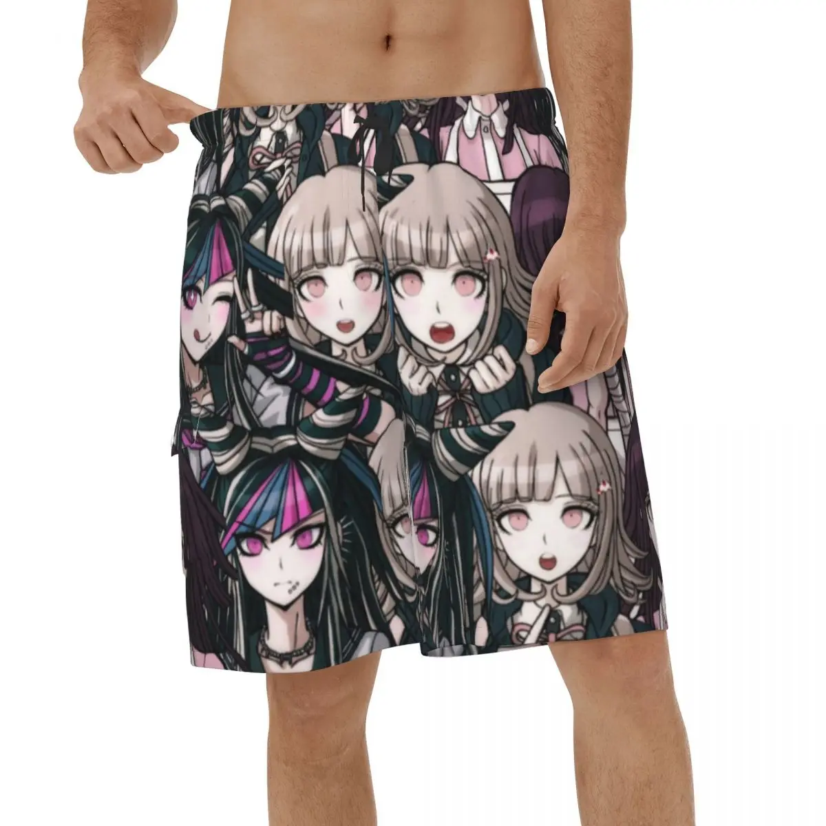 

Мужские пляжные шорты, летние повседневные Модные плавки в стиле «данганронпа», дышащие спортивные шорты для отпуска