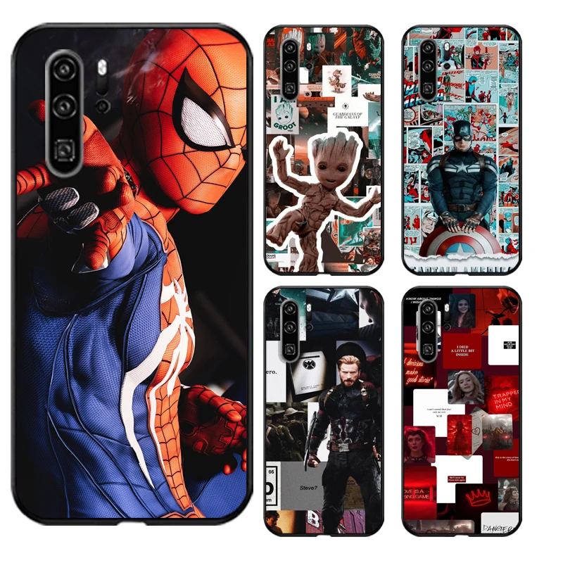 

Marvel Iron Man Spiderman Phone Cases For Huawei Honor P20 P20 Lite P20 Pro P30 Lite Huawei Honor P30 P30 Pro Funda Carcasa