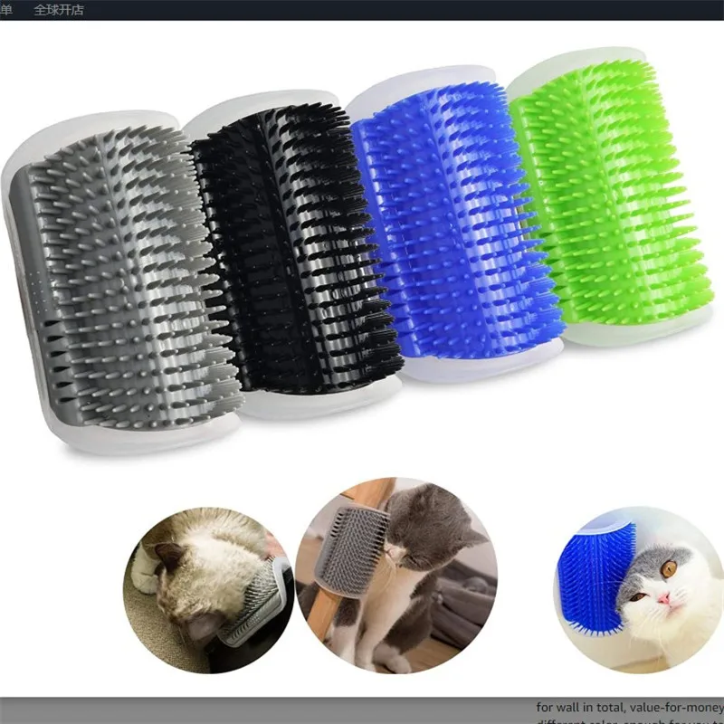 

Wall Pet Cats Brush Corner Cat Massage Self Groomer Comb Brush Cat Rubs the Face with Tickling Comb Cat Product