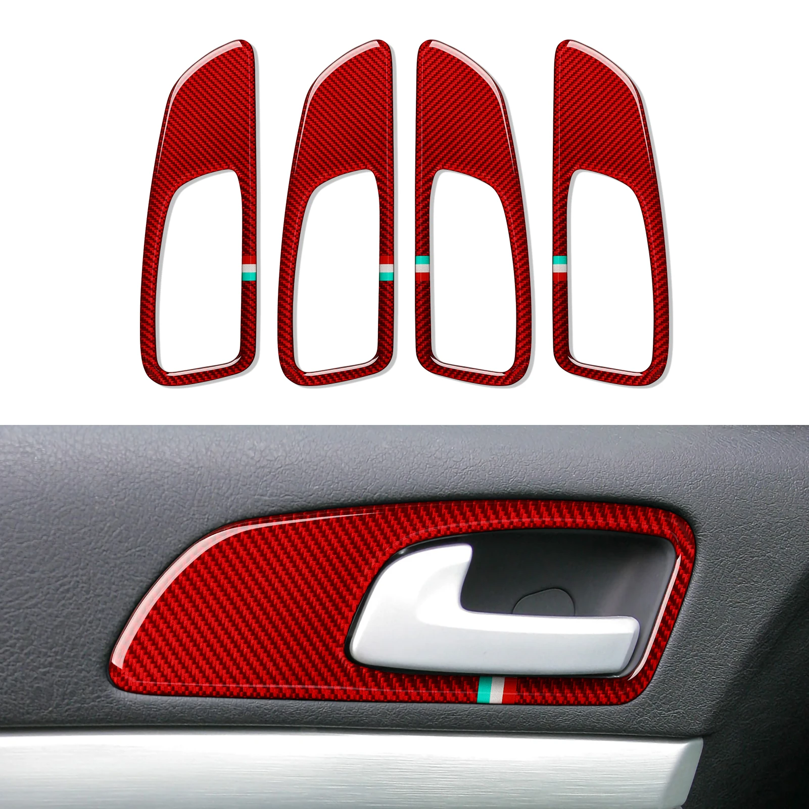 

Car Stickers Inner Door Bowl Frame Decoration Carbon Fiber Interior For Alfa Romeo 159 Brera Spider Accessories 2004-2011