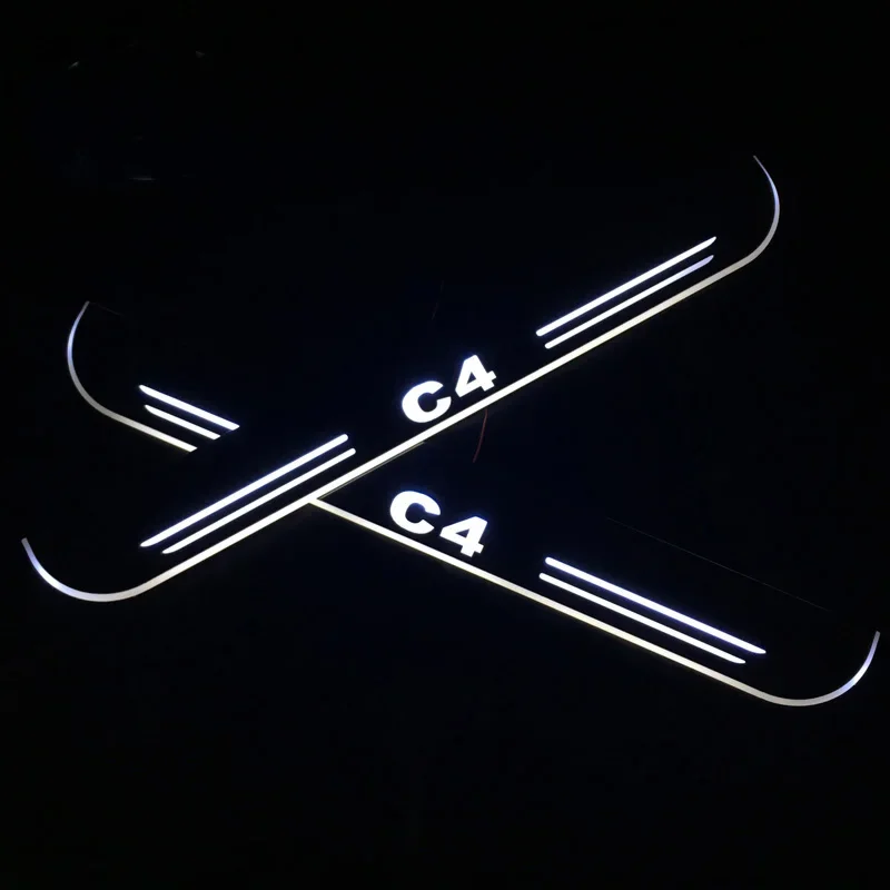 Светодиодные накладки на пороги Fooestep для Citroen C4 2015 2016 2017 2018 12 В педальная доска