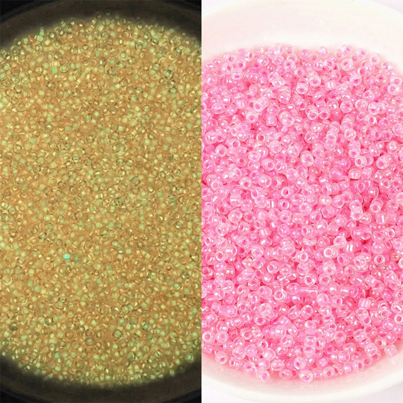165 шт./лот 3 мм светящиеся прозрачные стеклянные бусины японская форма 8/0
