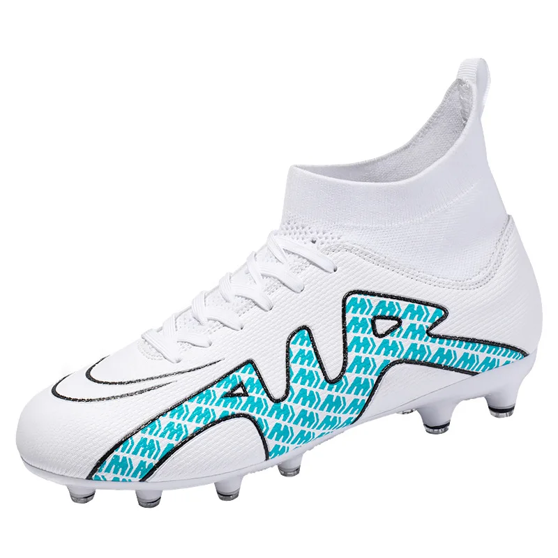 Unisex Football Shoes 2022 Lightweight Breathable Boys Girls Student High Top AG/TF Adult Professional Training Competition Shoe