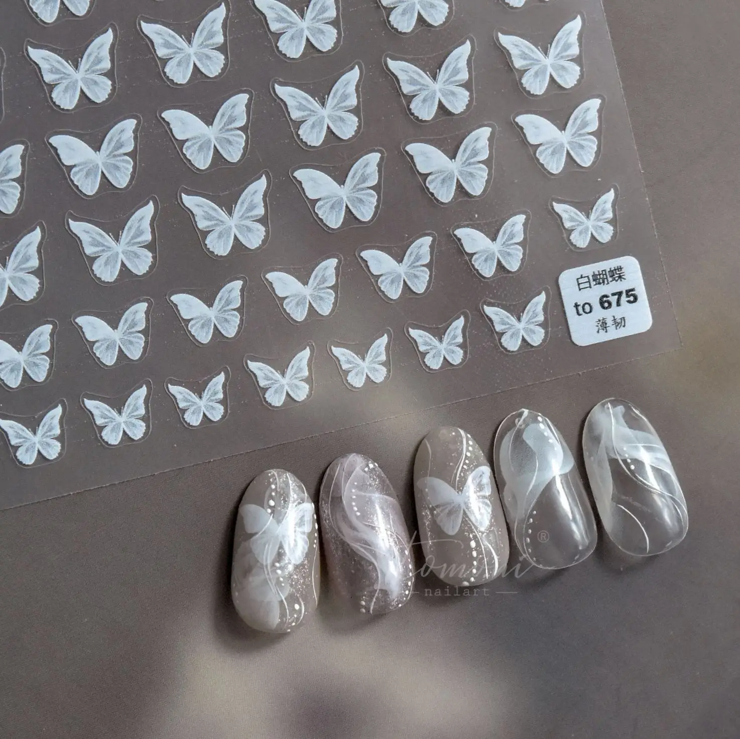 

Butterfly Stickers Nail Art Foil Korean Japan Style Blue White And Black Nail Sticker Decals DIY Nail Decor Sliders For Nails