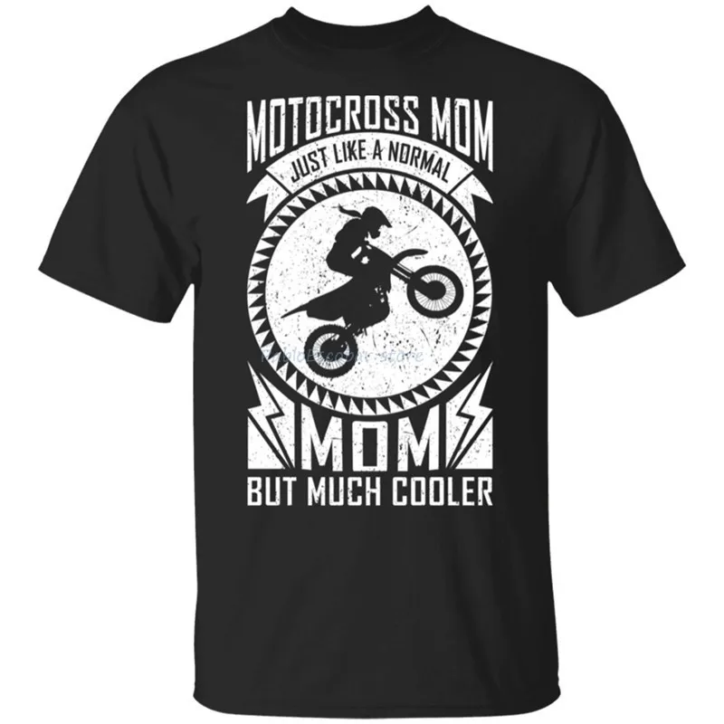 Внедорожный велосипед Мотокросс мама дизайн много охладителя черная футболка