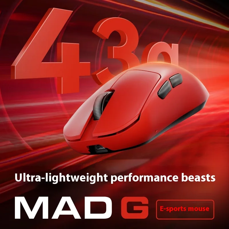 Мышь Madlions MAD G MAX PAW3395 Сенсор 8K 2-режимная беспроводная игровая мышь Легкие мыши с