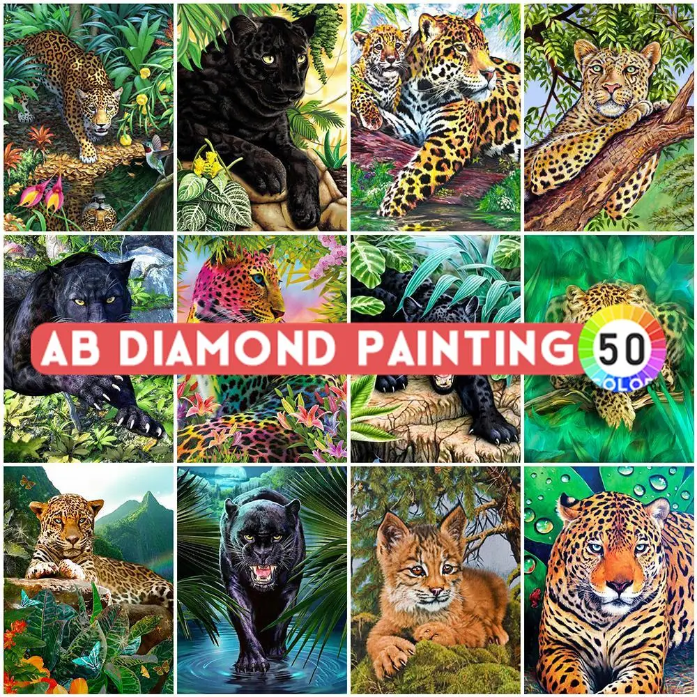 

AB сверла 5D алмазная живопись леопардовая Бриллиантовая Вышивка Животных квадратная круглая Стразы картина настенная роспись