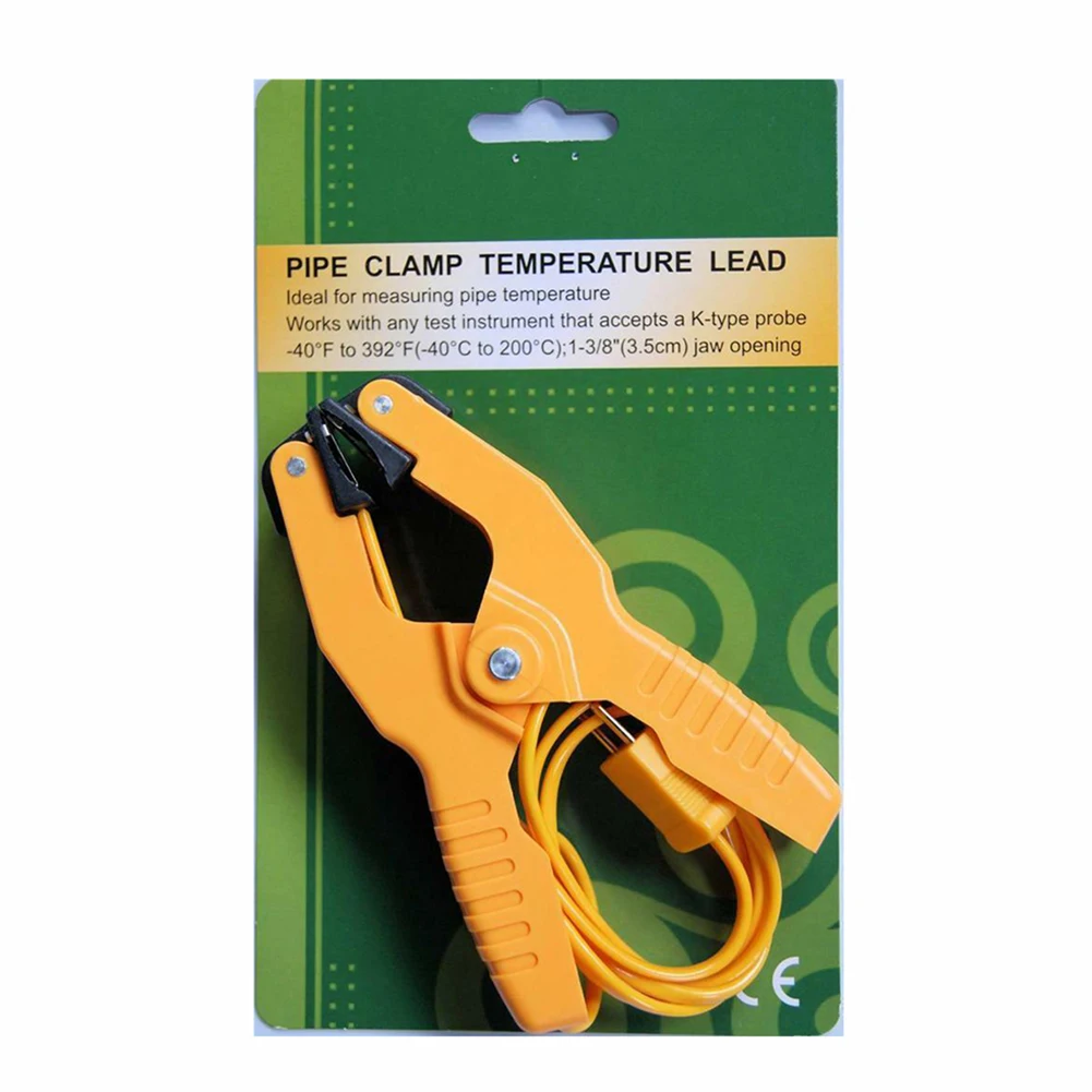 

Detector Thermometer Type K With 2 Cords °C °F 1 Meter 149 X 71 X 41 Mm 2 Pipe Clips Auto Power Off Dual Input