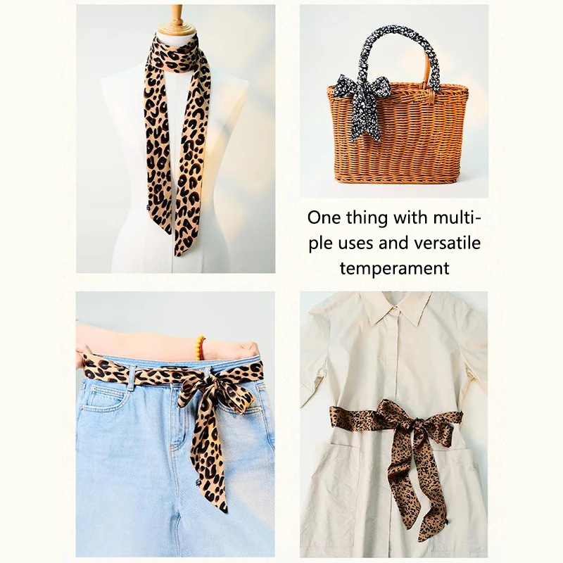 Ins Style 190 см с леопардовым принтом тонкий высококачественный маленький галстук