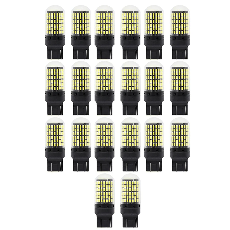 

20X 7440 Canbus Super Bright Error Free LED Bulb T20 W21W 144 SMD White For Reverse Tail Turn Signal Light