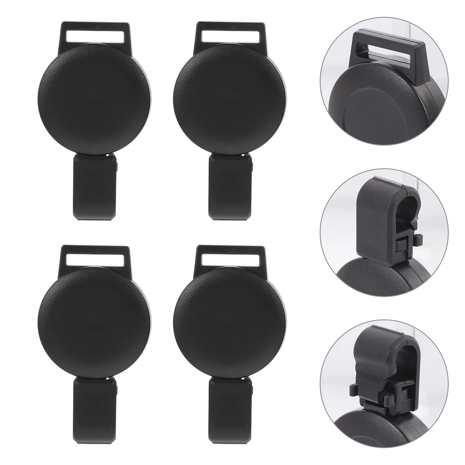

6Pcs Plastic Badge Reels Wear-resistant Reels Convenient Badge Buckles Badge Supply