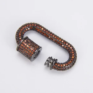 28.8mm*17.5mm Color Screw Clasps Accessories Circle Fastener Spiral Clasps DIY Chains Punk Style Jew