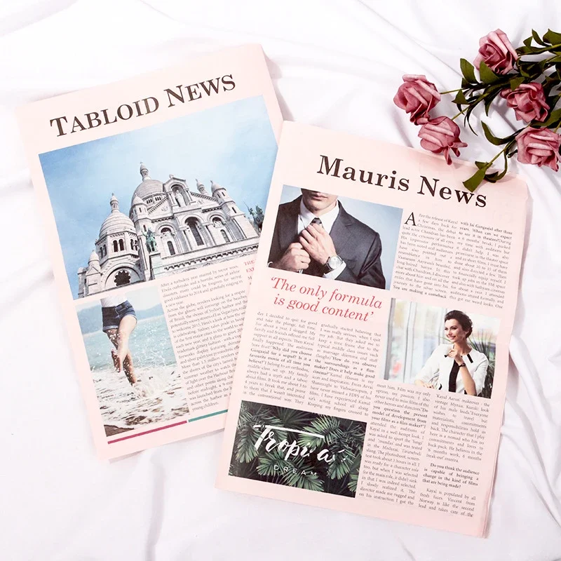 2 шт. Винтажный стиль английская газета Ретро фон украшение для косметики еда