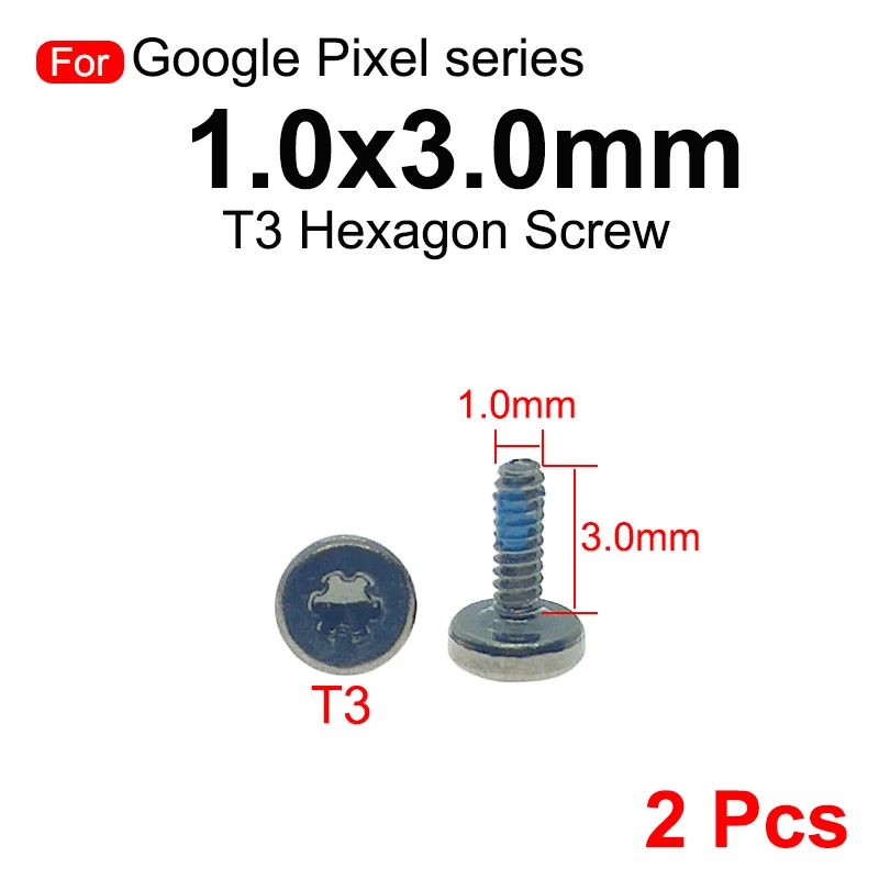 

2 шт./партия внутренние крестовые винты для материнской платы серии Google Pixel 2 3 4 5 6 XL 1,4 мм 1,2 мм 1,0 мм, шестигранные винты, запасные части