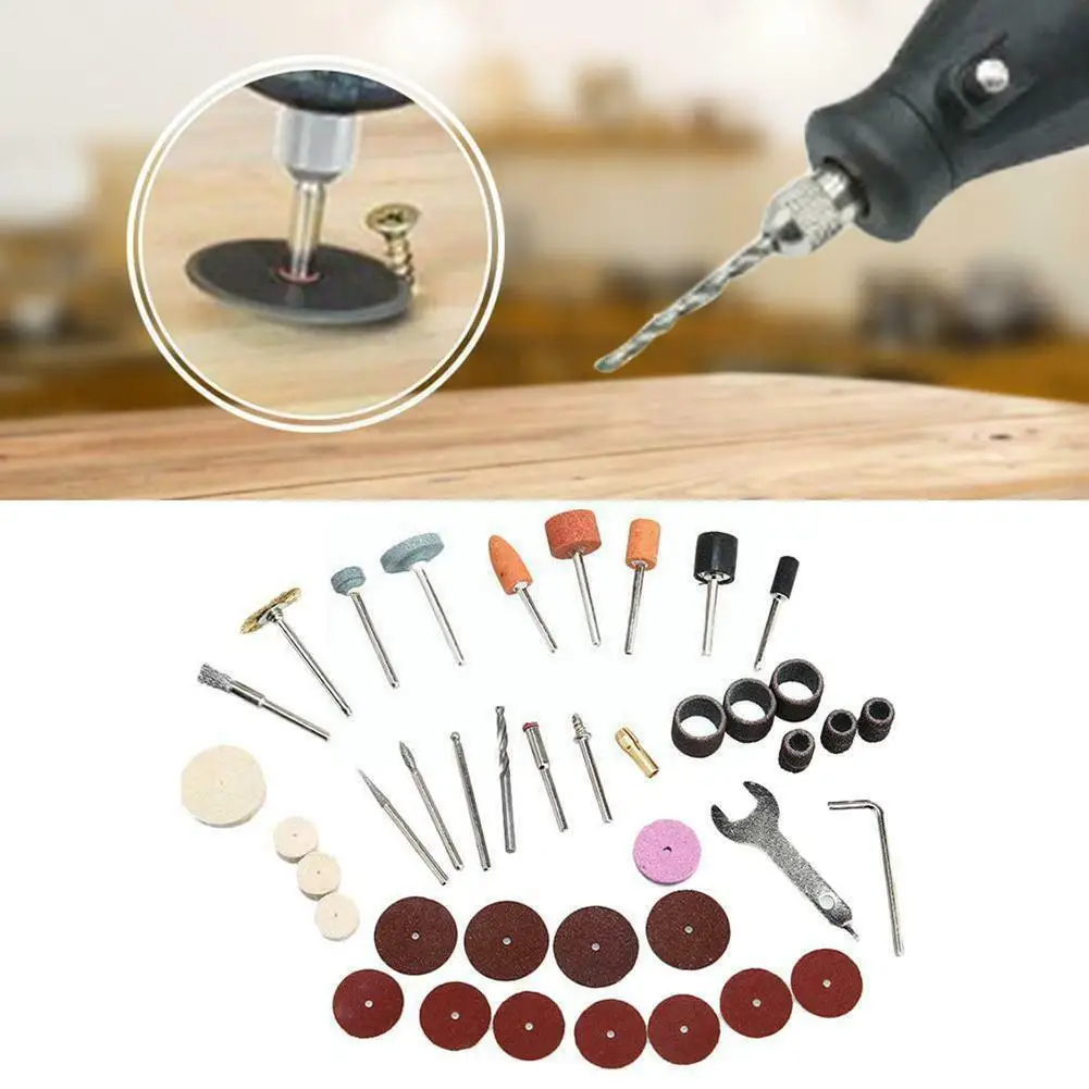 

40pcs/set Electric Grinder Rotary Tool Accessory Bit Set For Grinding Cutting / Drilling V5r5 Polishing Wheel Cutter Drill V9y8