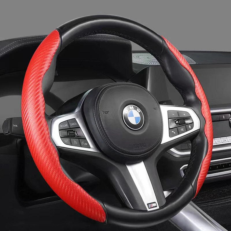 

Чехол на руль автомобиля из углеродного волокна, 2 шт.