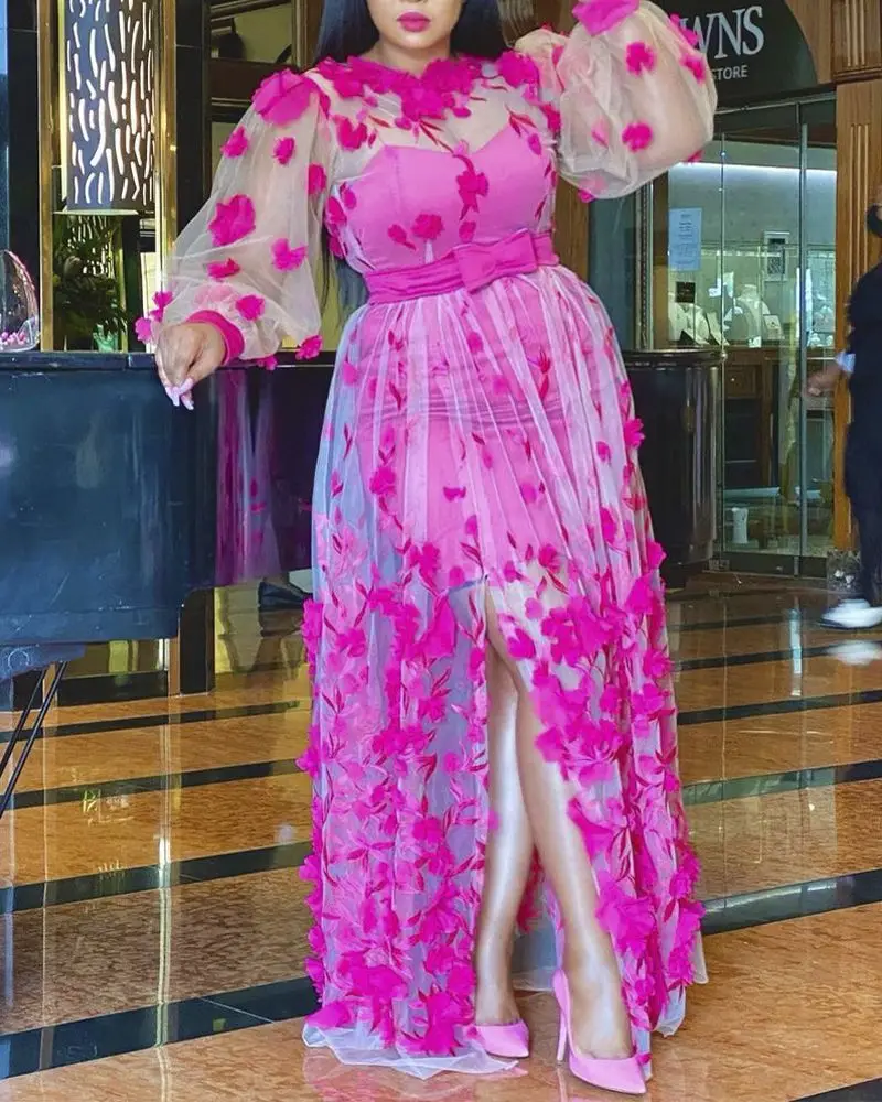 

Африканские платья для женщин, летние африканские женские платья из полиэстера с длинным рукавом, африканские халаты, африканская одежда, Ж...