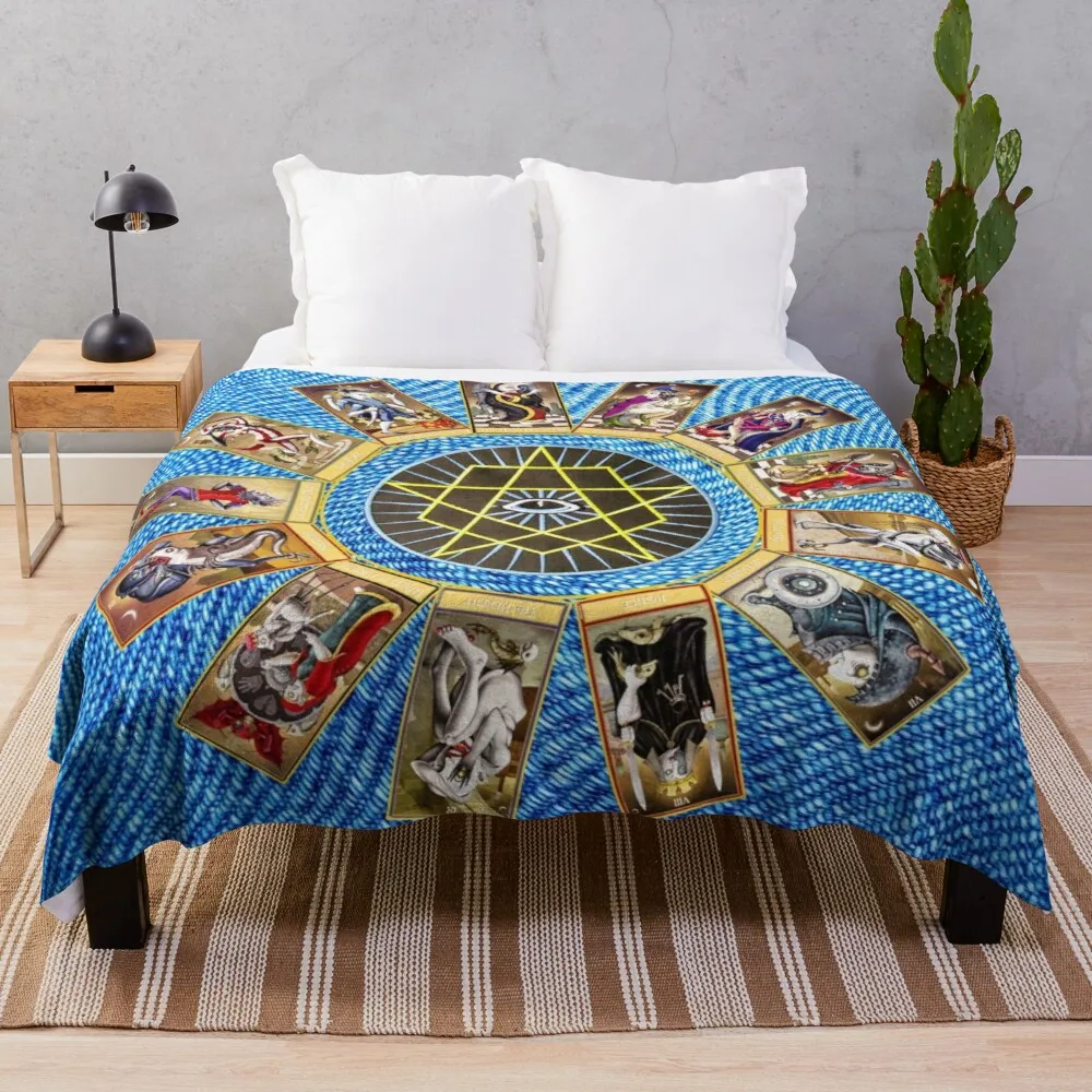 

Super Soft Lightweight Warm for Kids Teens Adults Good Gifts Tarot Flannel Throw Blanket King Queen Size for Sofa Couch Bed