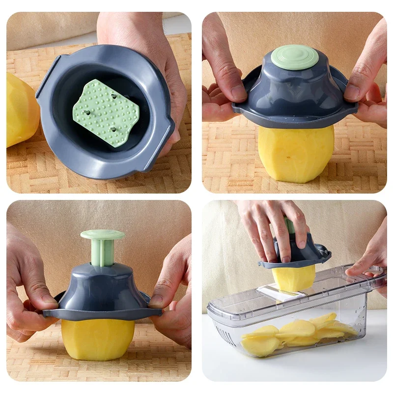 PLYS-Ручная ломтерезка Многофункциональный кухонный инструмент для