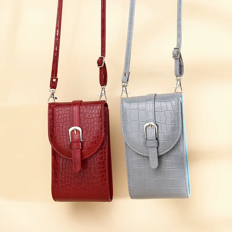 

Bag Women 2022 New Messenger Women's Bag Small Square Bag Belt Buckle Shoulder Bag Crocodile Pattern Mobile Phone Bag Women Bag
