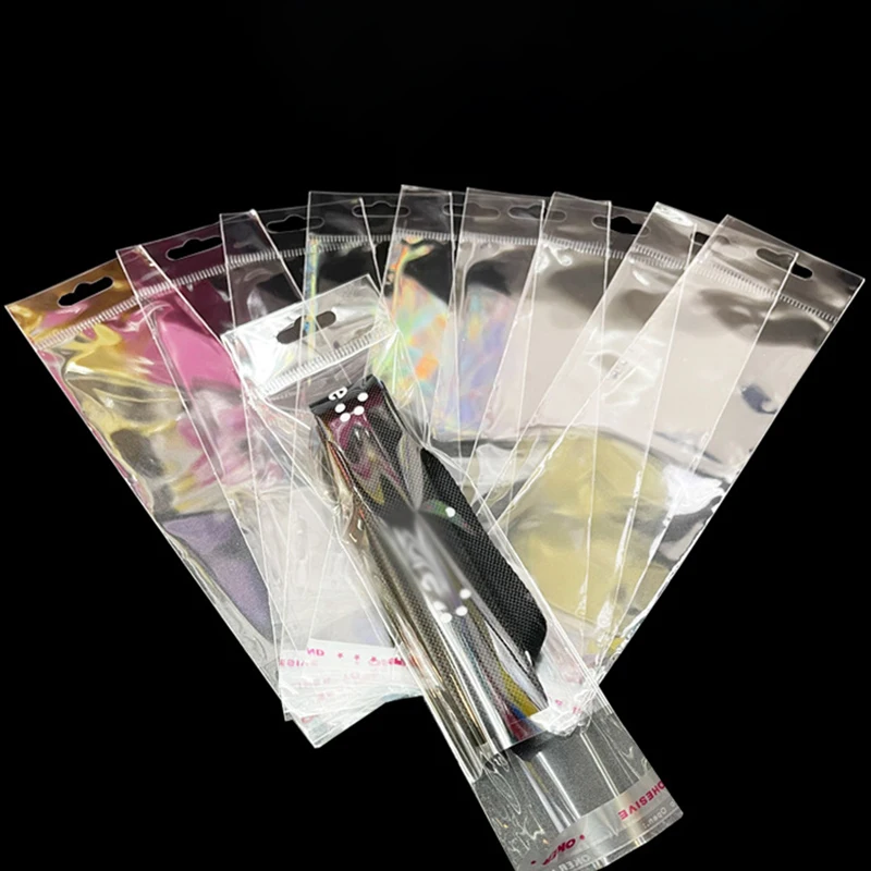 

50-100pcs Plastic Transparent Self Sealing Bag OPP Bags with European Hole Hang Packaging for Jewelry Display Retail Pouches