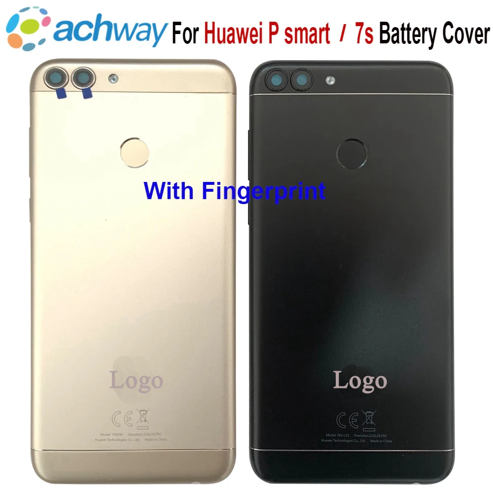 Für Huawei P Smart Batterie Abdeckung Tür Gehäuse Zurück Fall Ersatz FIG-LX1 Für Huawei Genießen 7S Batterie Abdeckung Mit fingerprint