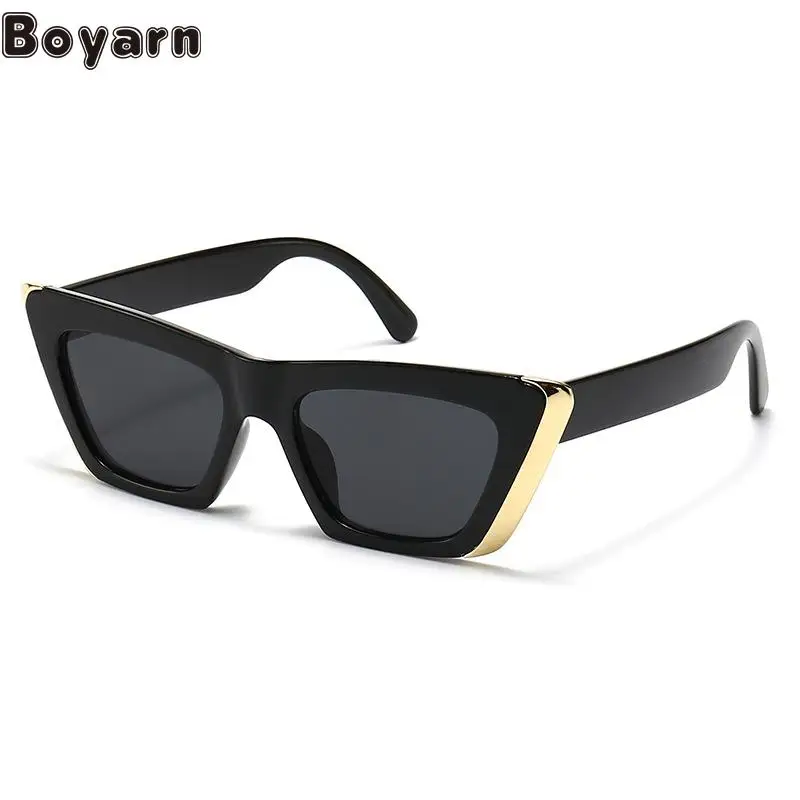 

Boyarn Oculos UV400 Shades Modern Cat Eye Sunglasses, Luxury Brand Design Street Photos, Ins Shades Model, Square Sunglasse