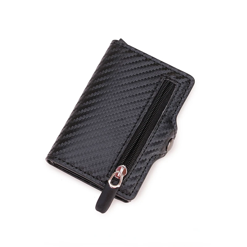 

Carbon Fiber Rfid Blocking Protection Men Id Credit Card Holder Wallet Leather Metal Business Bank CreditCard Cardholder Case