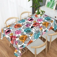 love 3d printing waterproof tablecloth tor rectangular table coffee table cover country wedding decoration home kitchen 140x200
