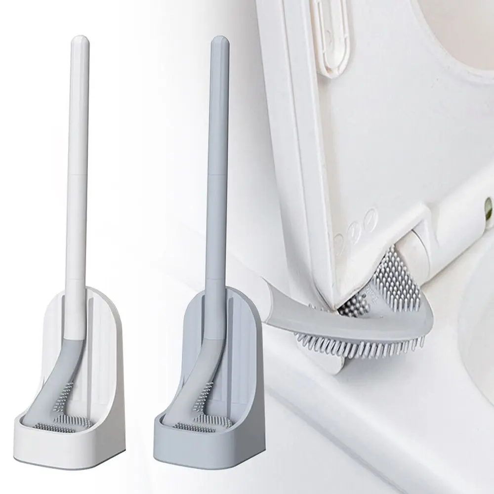 

Accessories Wall-Mounted Removable Cleaning Brushes Toilet Brush with Hook Silicone Toilet Brush Golf Toilet Brush